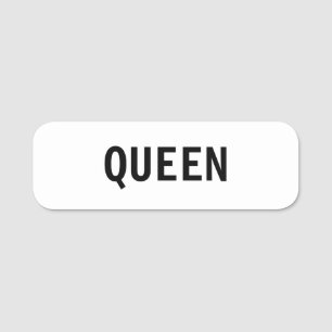 Porte-nom QUEEN Texte modifiable