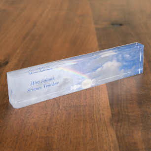 PORTE-NOM "RAINBOW IN CLOUDS" - NOM DU COMPTE