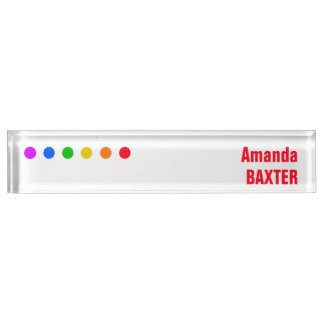 Porte-nom Rainbow Name Tag