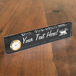 Porte-nom Real Men Love Cats Celui-ci est blanc