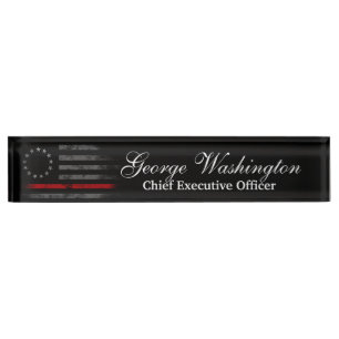 Porte-nom Red Line Vintage Betsy Ross Drapeau américain