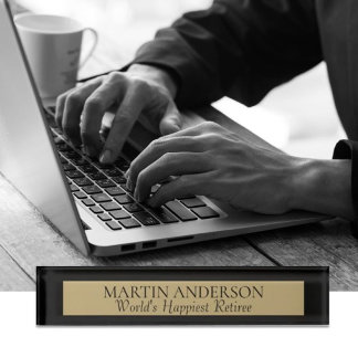 Porte-nom REGARDE ! Plaque de nom de la Retraite la plus heu