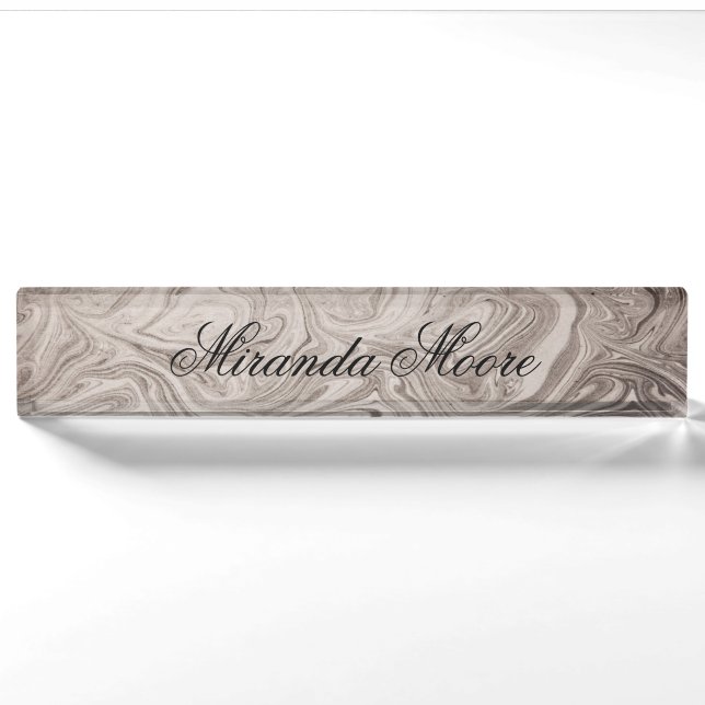 Porte-nom Remous de gris (Devant)