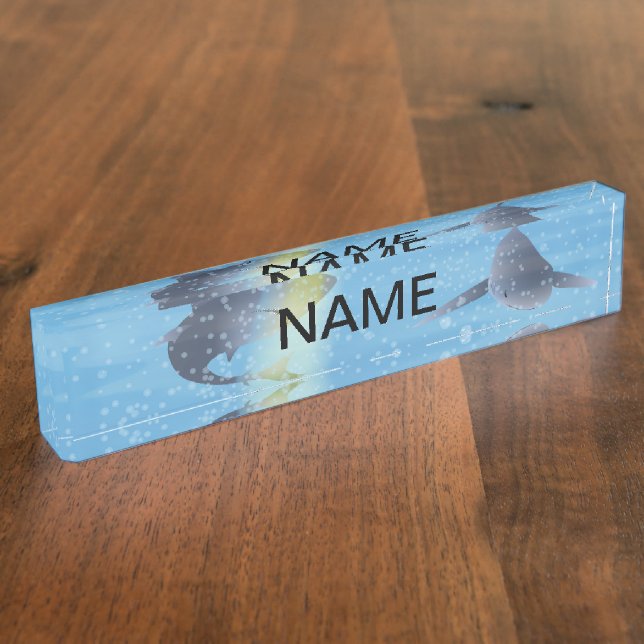 Porte-nom Requins (Taille)