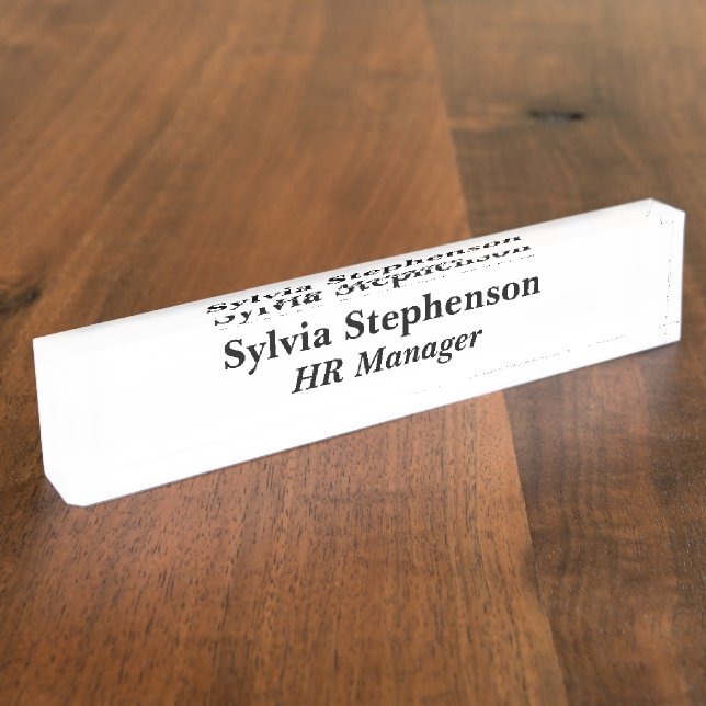 Porte-nom Responsable RH Acrylique Blanc (Taille)