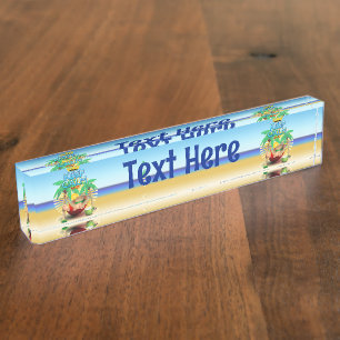 Porte-nom Restez calme et...Détendez-vous sur Hammock !