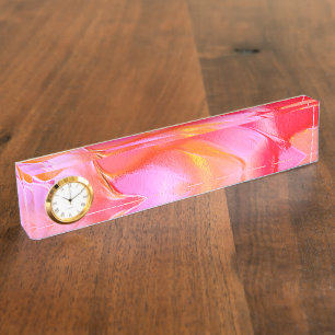 Porte-nom Rocher rose et orange pâle