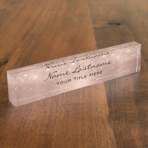 Porte-nom Rose de maquillage Esthétique Beauty Coiffeur
