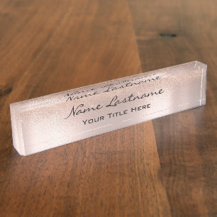 Porte-nom Rose de maquillage Esthétique de beauté Coiffeur