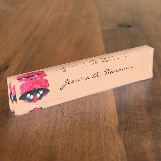 Porte-nom Rose et Swallowtail