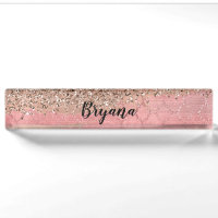 Rose Gold Blush Rose Glam Paillettes Chic