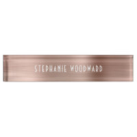 Rose Gold Élégant Faux Métal Brossé Art Déco