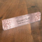 Rose Gold Pailleté Féminin Faux Feuille