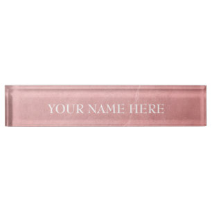 Porte-nom Rose Gold Rose moderne tendance minimal chic