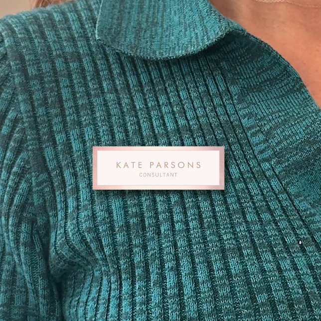 Porte-nom Rose Rose Gold Frontière Spa de beauté (Créateur téléchargé)