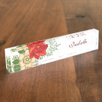 Rose Rouge et Marguerites Nom Personnalisé