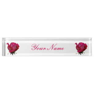 Porte-nom rose rouge Thunder_Cove