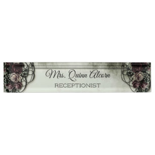 Porte-nom rose victorien chabby chic