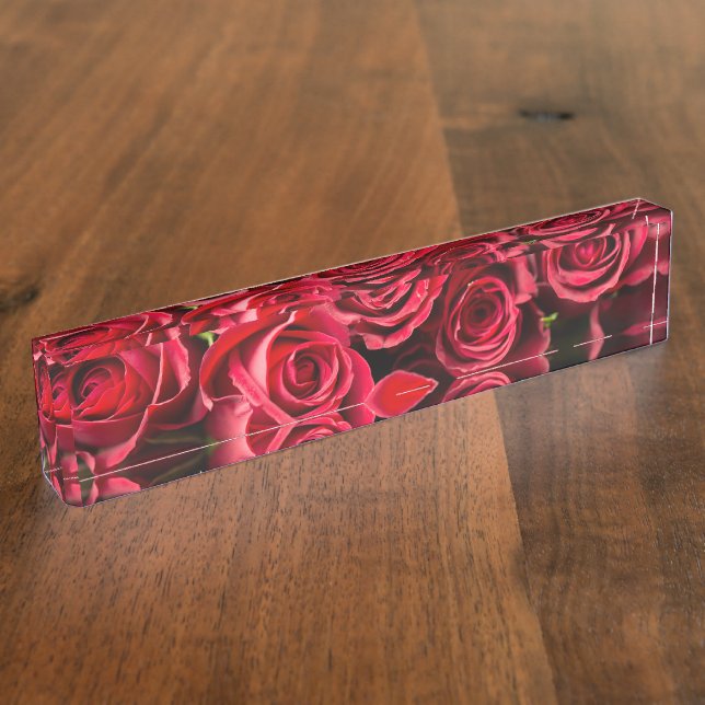 Porte-nom Roses rouges (Taille)
