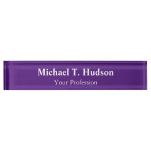 Porte-nom Royal Purple Professionnel Minimaliste Moderne Pla