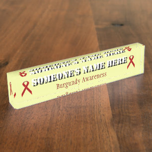 Porte-nom Ruban standard de Bourgogne par Kenneth Yoncich