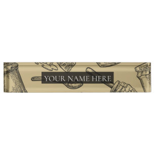 Porte-nom Ruche de abeille à miel chic vintage bio naturel