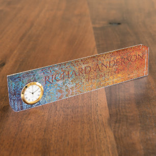 Porte-nom Rusty, Verdigris, Grunge Steampunk Personnalisé