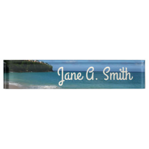 Porte-nom Saint Lucia Beach Paysage tropical