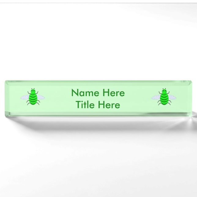 Porte-nom Saint Patricks Day Bee Custom (Devant)