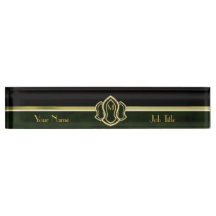 Porte-nom Sandale Du Marbre Et De L'Or Du Prophète (Vert)