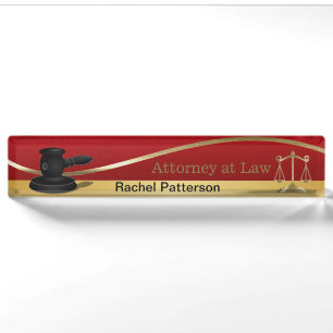 Porte-nom Scales de justice  Droit  Avocat
