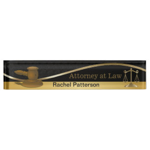 Porte-nom Scales de justice Droit Avocat