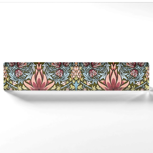Porte-nom Schéma floral William Morris Snakeshead (Devant)