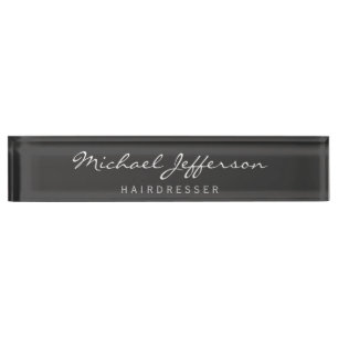 Porte-nom Script de coiffeur professionnel