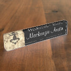 Sepia Butterfleur | Tan Butterfly on Fleur de Lis