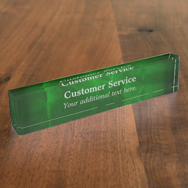 Porte-nom Service client Green Gradient (Taille)