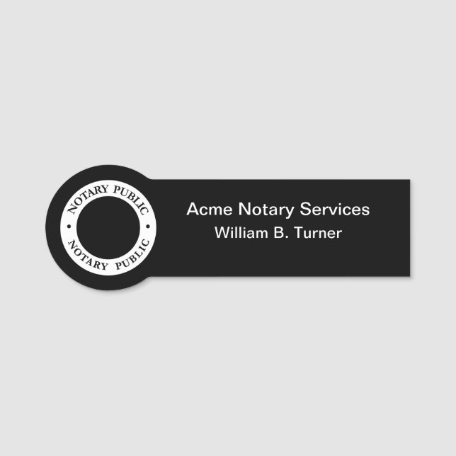 Porte-nom Service moderne de notaire (Devant)