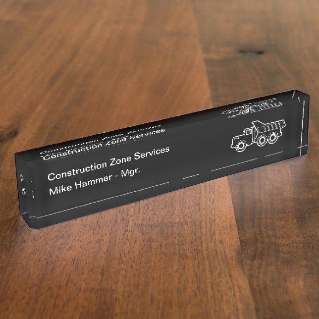 Porte-nom Services de construction moderne (Taille)