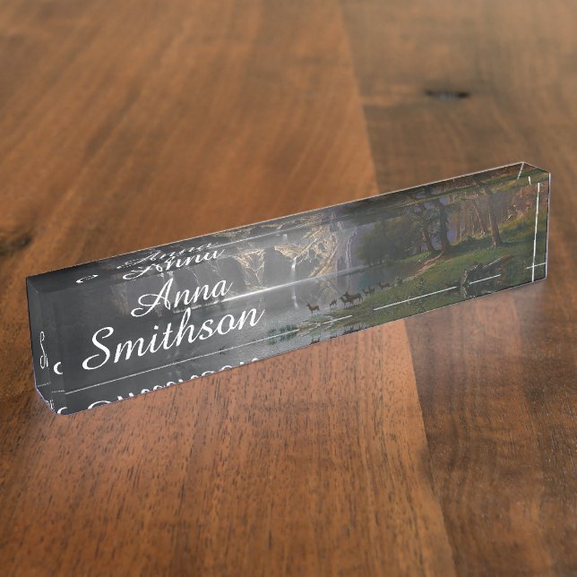 Porte-nom Sierra plaque d'identification de bureau de faune (Taille)