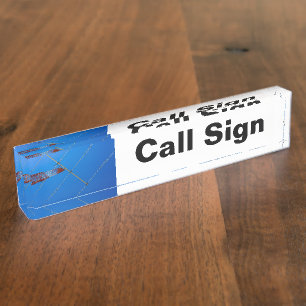 Porte-nom Signal d'appel radio amateur et antenne