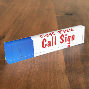 Porte-nom Signal d'appel radio amateur et antenne 3
