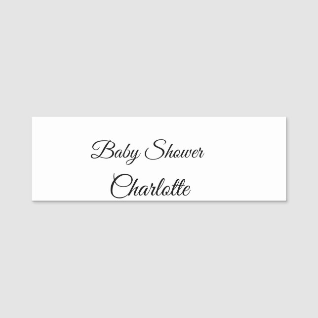 Porte-nom SIMPLE MINIMAL.CUTIE ADD NAME BABY baby shower Thr (Devant)