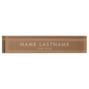 Porte-nom Simple minimaliste classique moderne Nom personnal