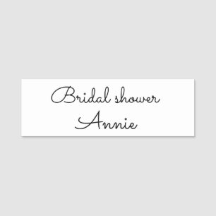 Porte-nom simple minimum ajouter votre nom texte douche nupt