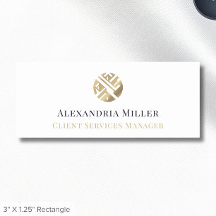 Porte-nom Simple Modern Luxe Nom de l'employé Balise Logo