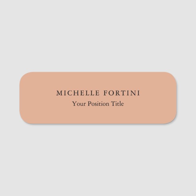 Porte-nom Simple Plaine simple créative et durable (Devant)