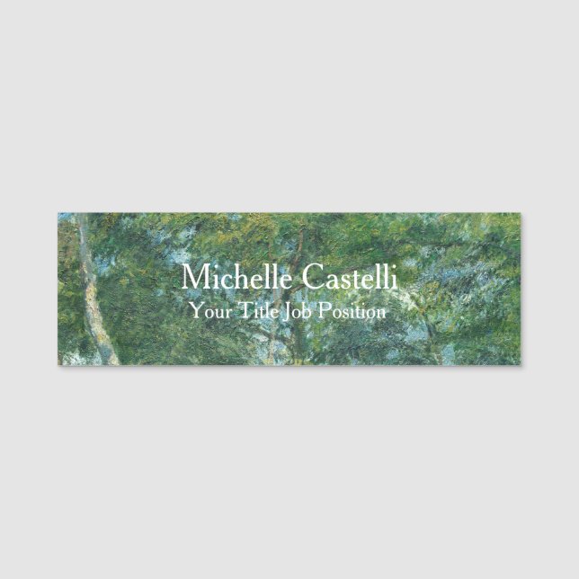 Porte-nom Simple Plaine simple créative et durable (Devant)