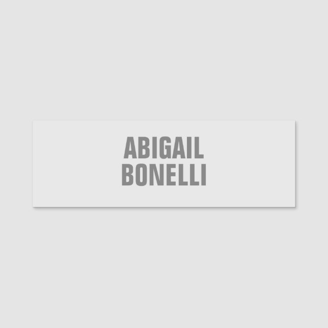 Porte-nom Simple Plaine simple créative et durable (Devant)