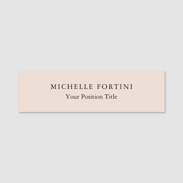 Porte-nom Simple Plaine simple créative et durable (Devant)