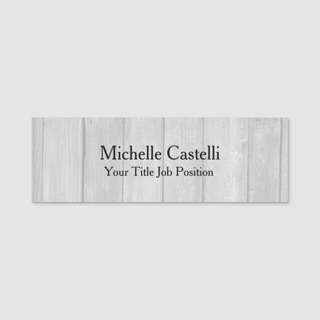 Porte-nom Simple Plaine simple créative et durable (Devant)